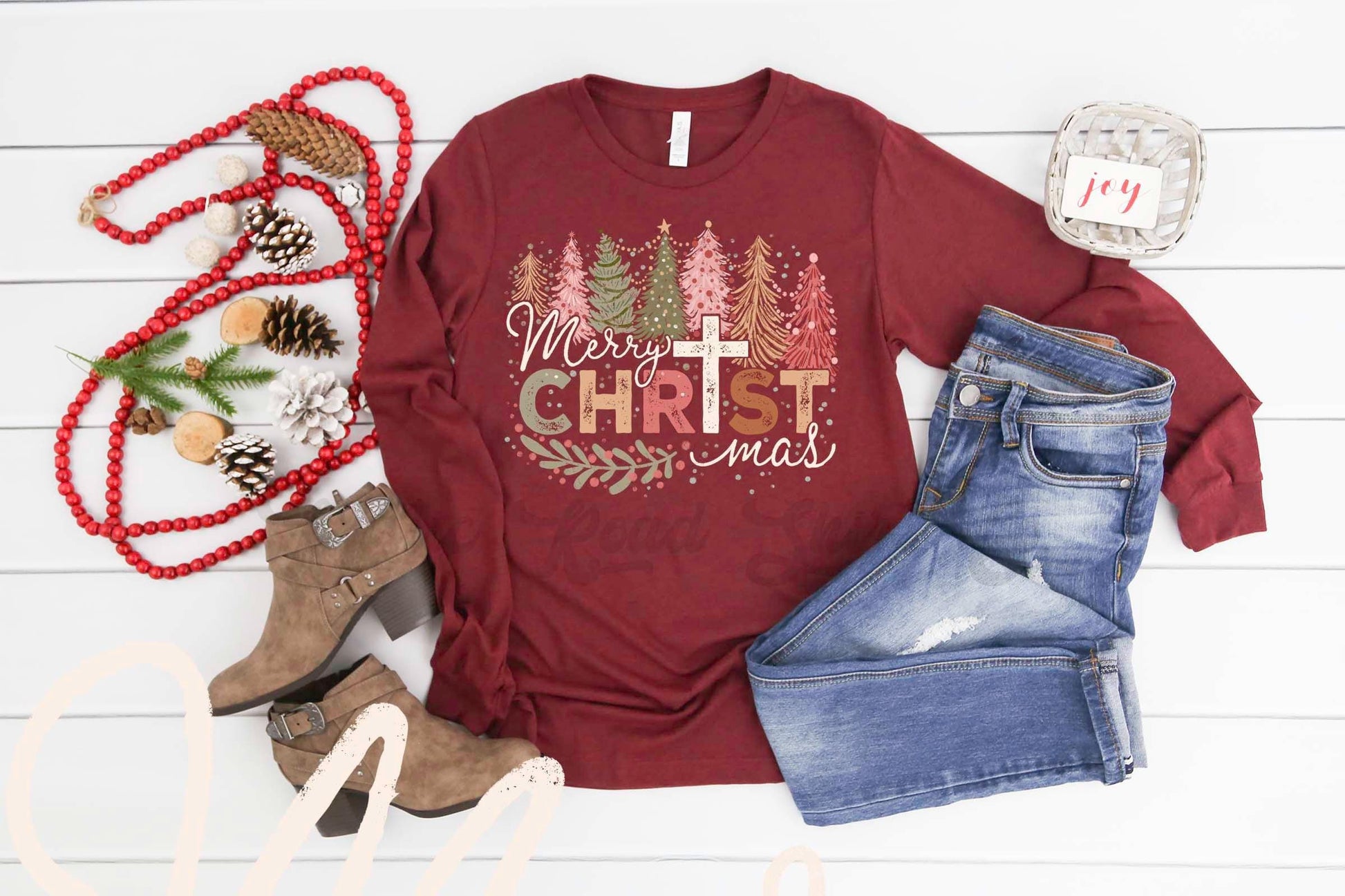 Christmas Long Sleeve Shirt, Jesus Christmas T-shirt, Matching Christmas Shirts, Family Christmas Shirts,