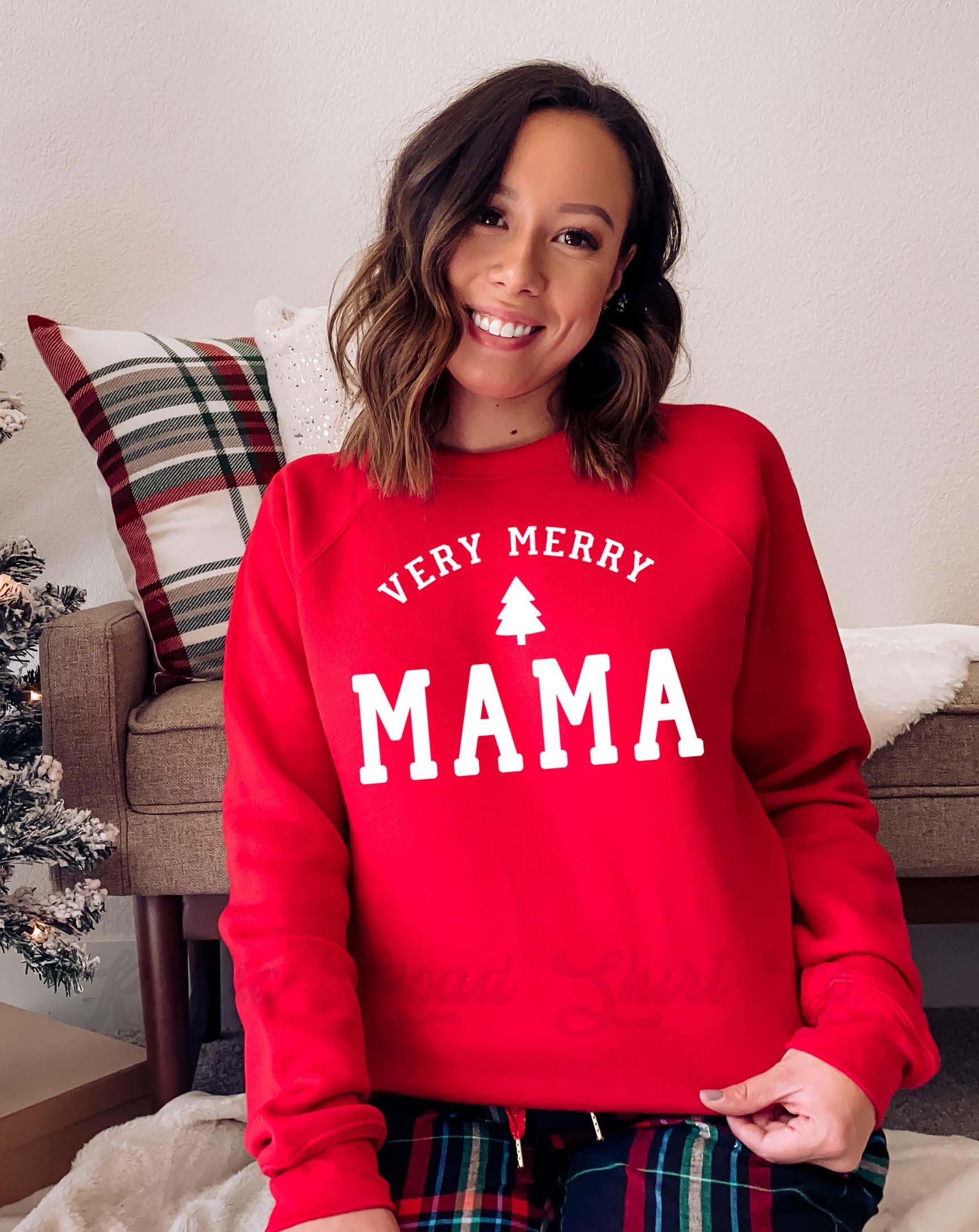 Merry Mama Sweatshirt, Girls Christmas Sweatshirt, Toddler Christmas Shirt, Matching Family Christmas Shirts