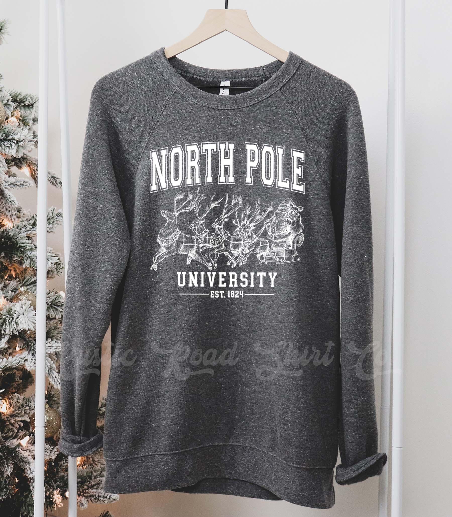 North Pole Sweatshirt, Women's Christmas Sweatshirt, Toddler Christmas Shirt, Matching Family Christmas Shirts