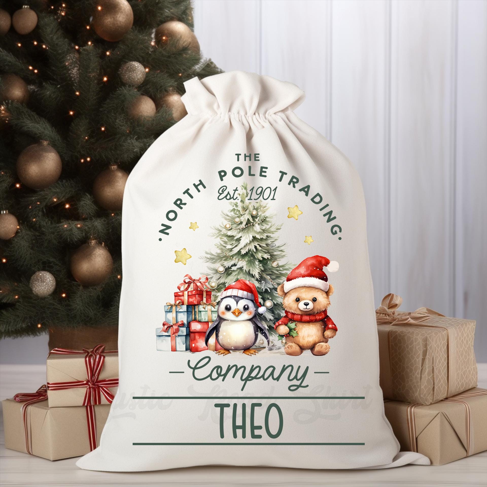 Santa Sack, Custom Christmas Gift Bag,