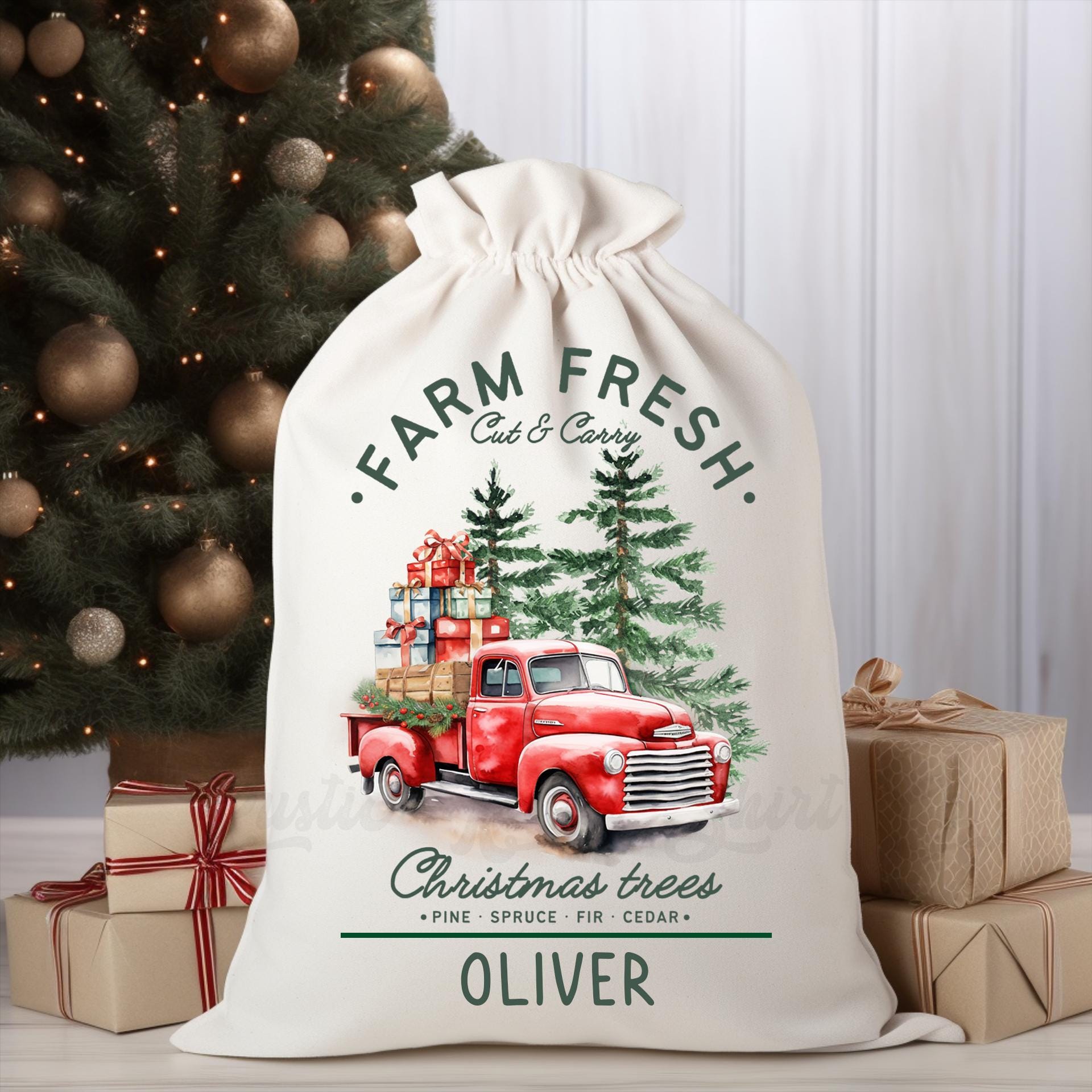 Custom Santa Sack, Christmas Sack, Personalized Christmas Gift Bag, Christmas Tote Bag, Christmas Treat Bag