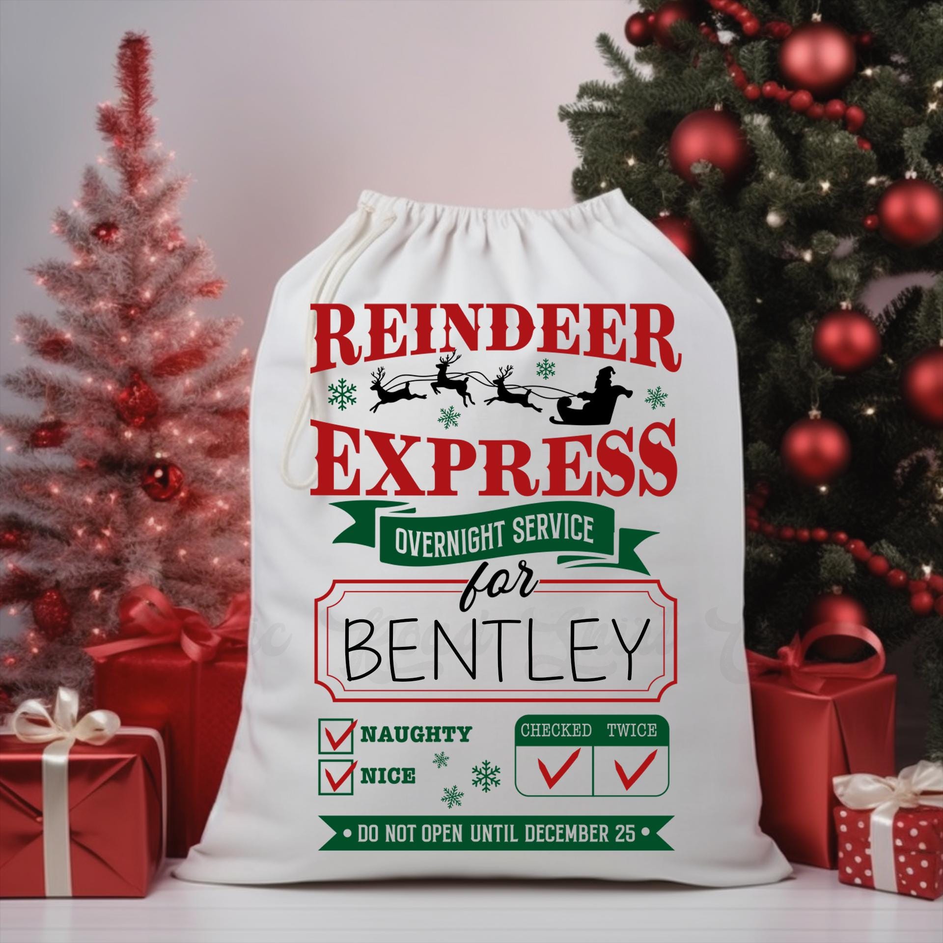 Santa Sack, Custom Christmas Sack