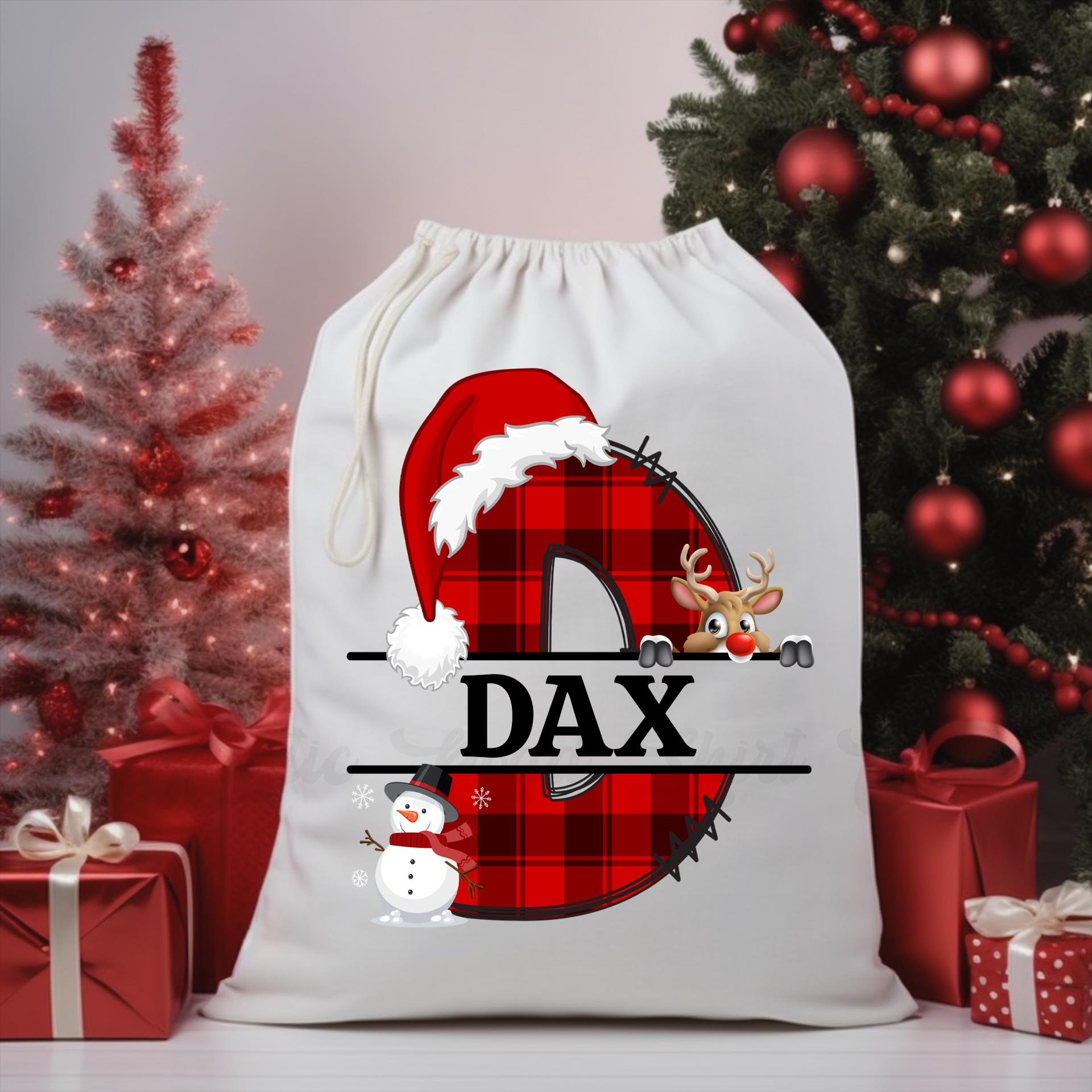 Santa Sack, Christmas Sack, Personalized Christmas Gift Bag, Christmas Tote Bag, Christmas Treat Bag