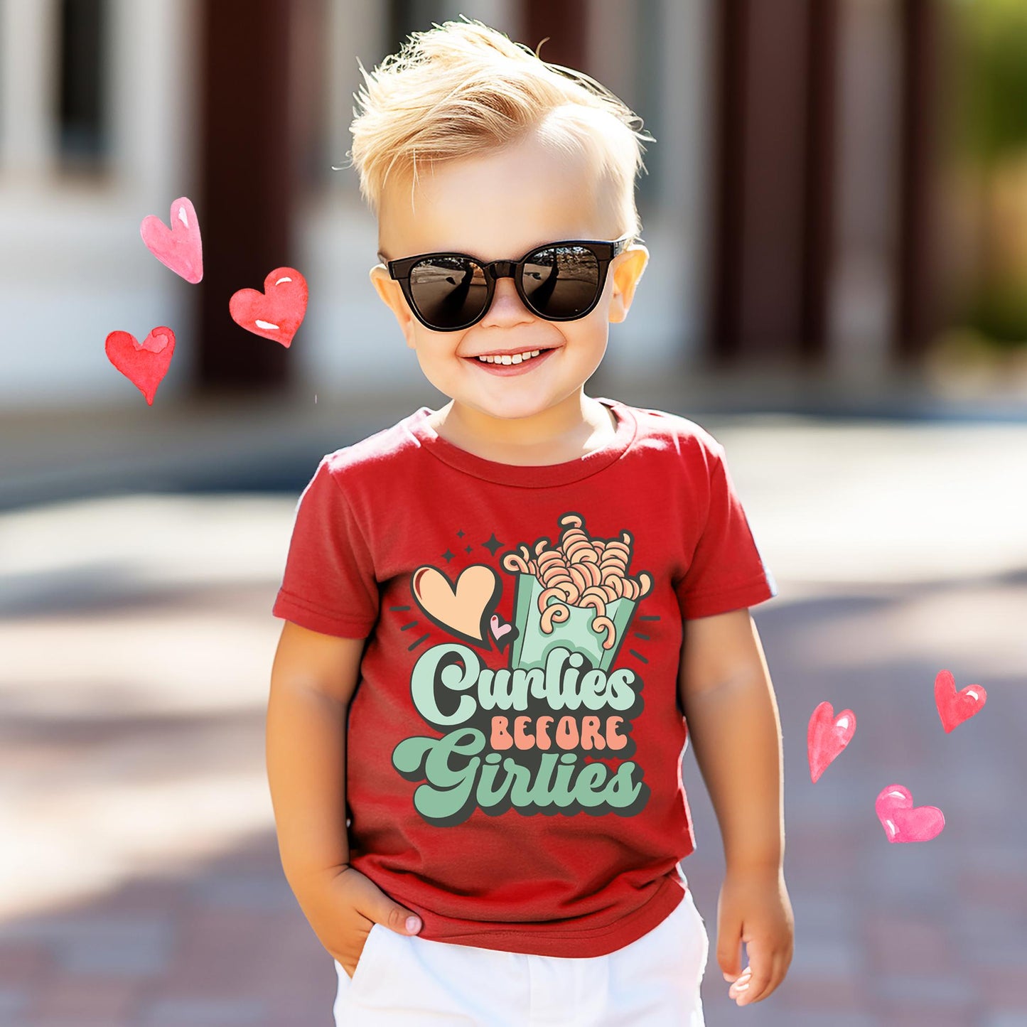 Boys Valentine Day Shirt, Curlies Before Girlies, First Valentines Day, XOXO Shirt, Toddler Valentine Shirt, Baby Valentine Outfit