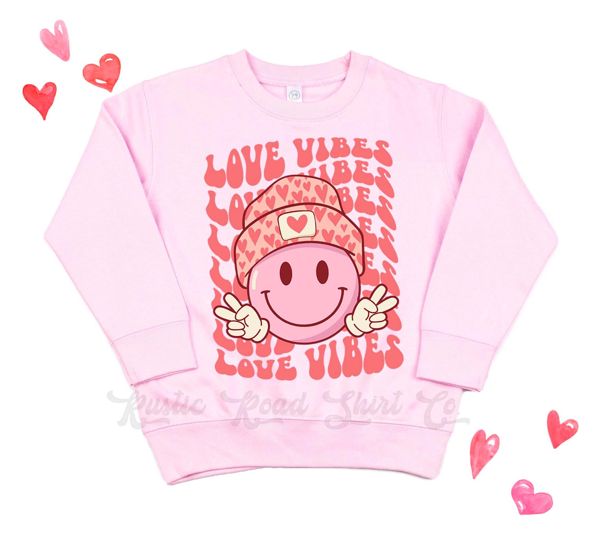 Girls Valentines Sweatshirt, Love Vibes Shirt, Valentines Sweater, Toddler Valentines Shirt, Valentines Crewneck