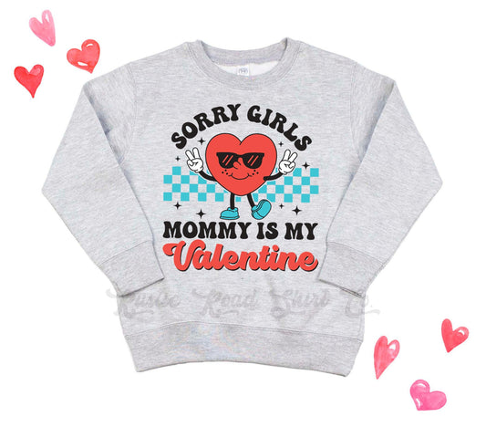Boys Valentines Sweatshirt, Mommy is my Valentine Shirt, Kids Valentines Day Shirt, Funny Valentines Day Shirt