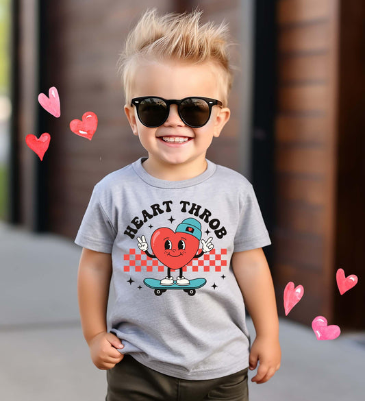 Boys Valentine Day Shirt, Heart Throb Shirt, Kids Valentines Outfit, XOXO Shirt, Toddler Valentine Shirt, Baby Valentine Outfit