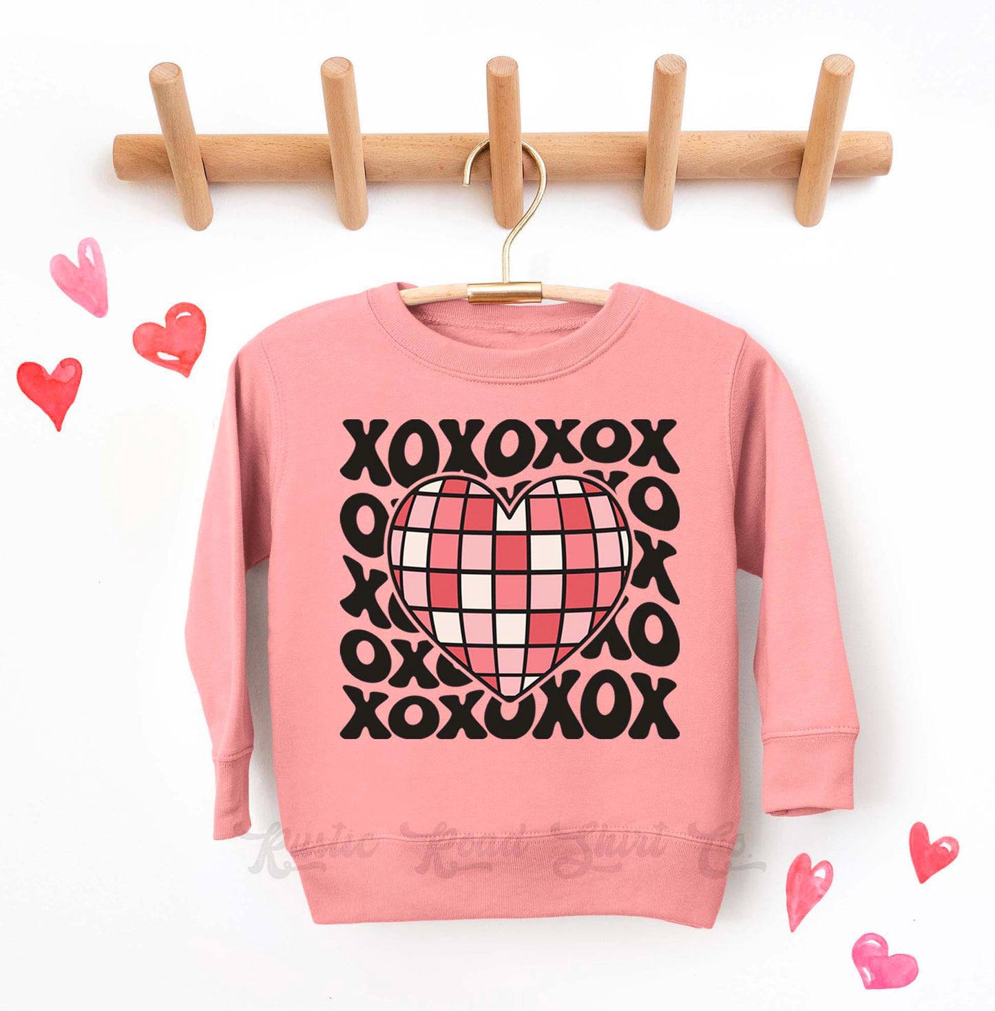 Girls Valentines Sweatshirt, XOXO Sweatshirt, Valentines Sweater, Toddler Valentines Shirt, Valentines Crewneck