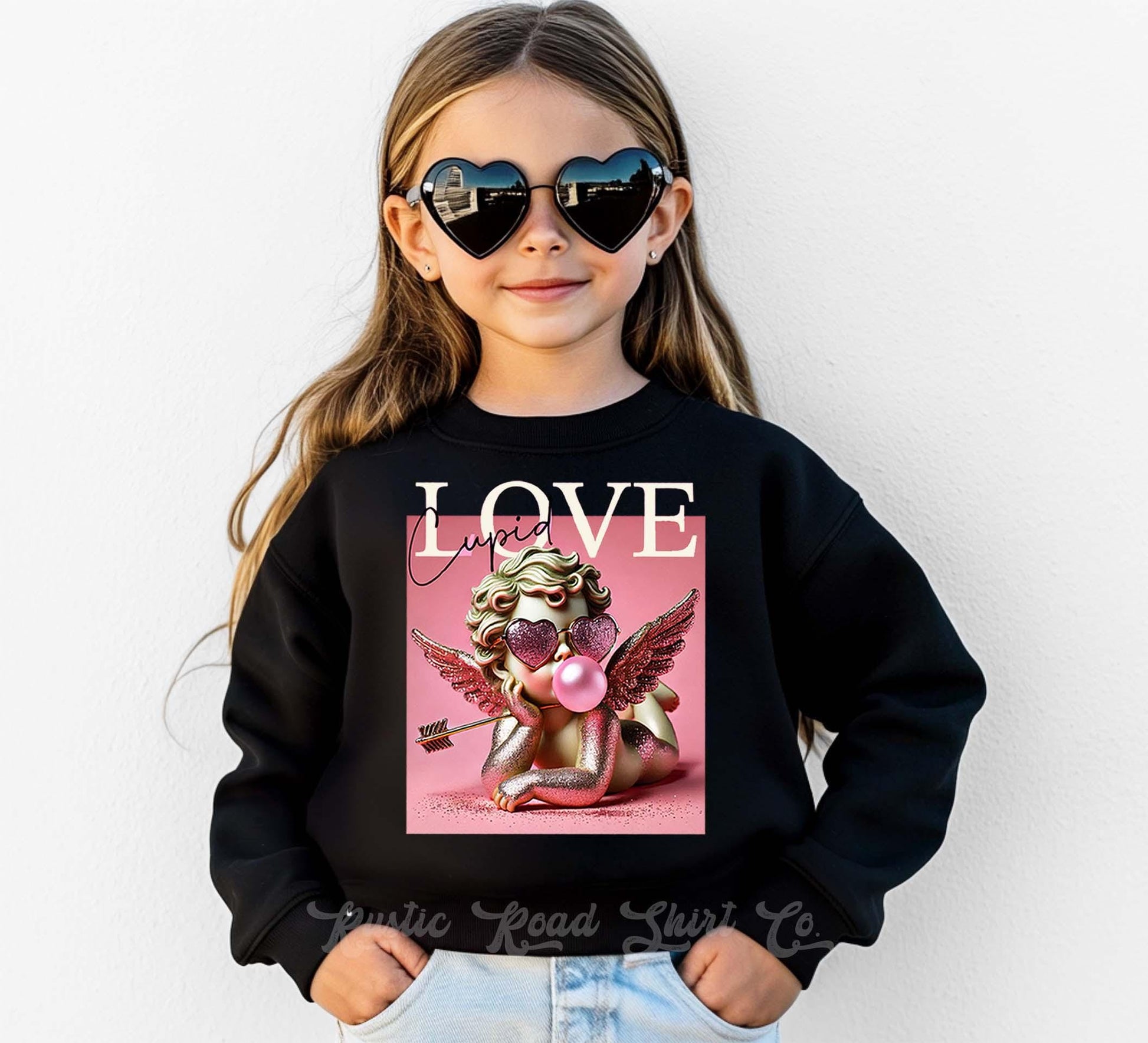 Girls Valentines Sweatshirt, Cupid Sweatshirt, Valentines Sweater, Toddler Valentines Shirt, Valentines Crewneck