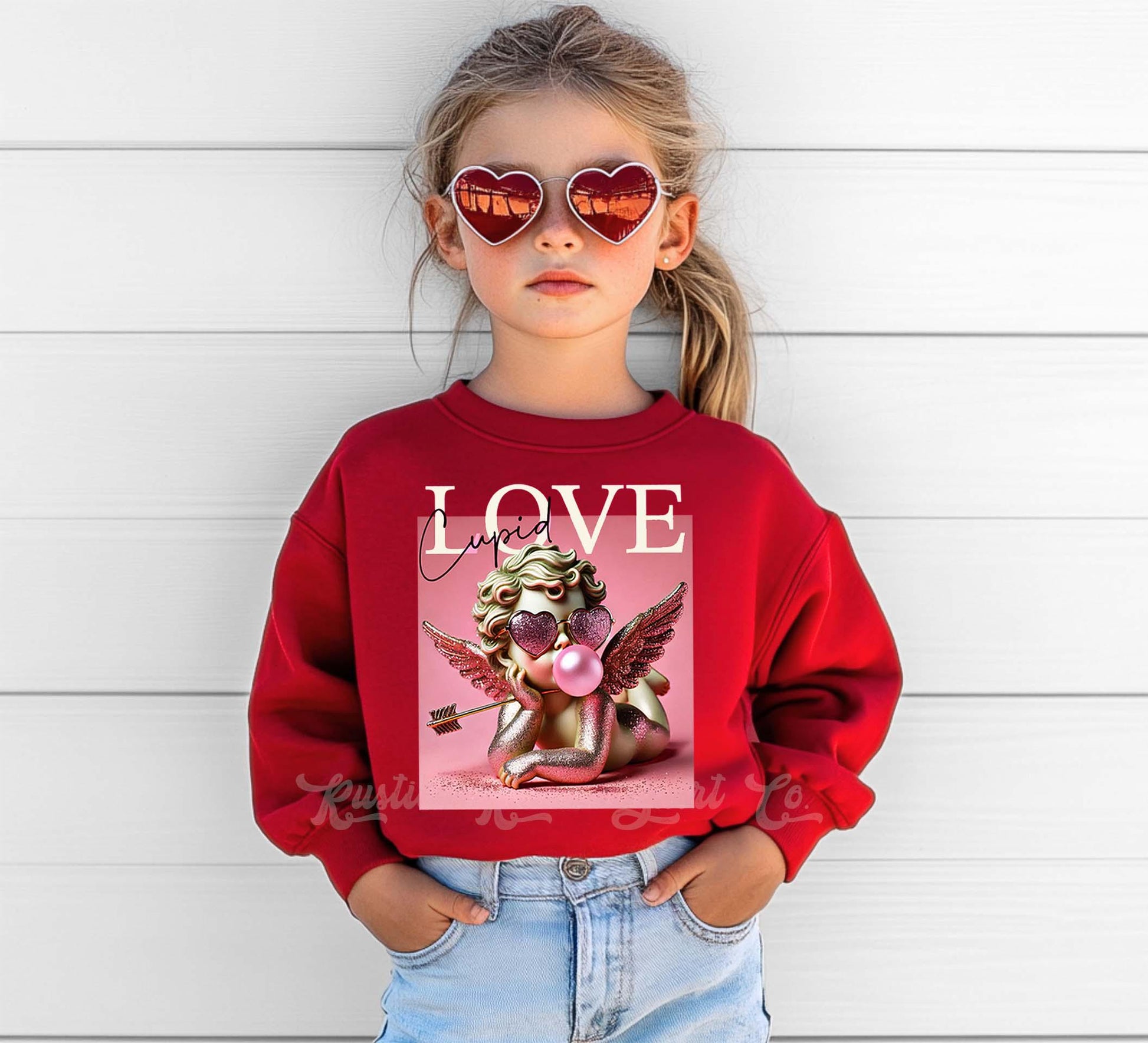 Girls Valentines Sweatshirt, Cupid Sweatshirt, Valentines Sweater, Toddler Valentines Shirt, Valentines Crewneck