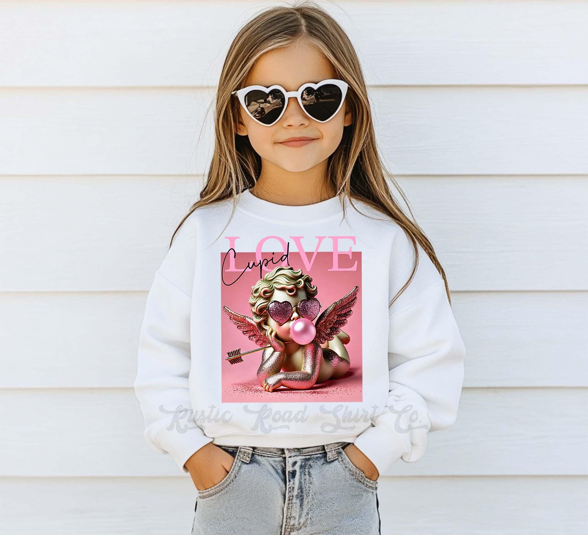 Girls Valentines Sweatshirt, Cupid Sweatshirt, Valentines Sweater, Toddler Valentines Shirt, Valentines Crewneck