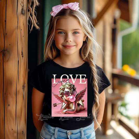 Girls Valentines Shirt, Cupid Shirt, Toddler Valentine Shirt, Kids Valentines Shirt