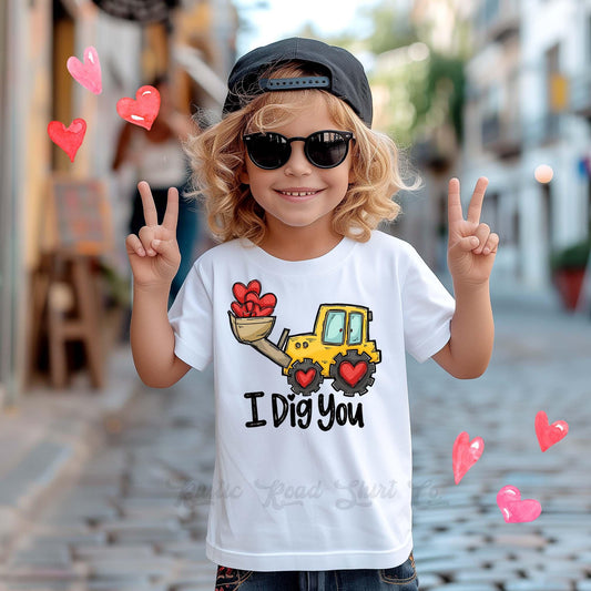 Boys Valentine Day Shirt, I Dig You Shirt, Kids Valentines Outfit, XOXO Shirt, Toddler Valentine Shirt, Baby Valentine Outfit