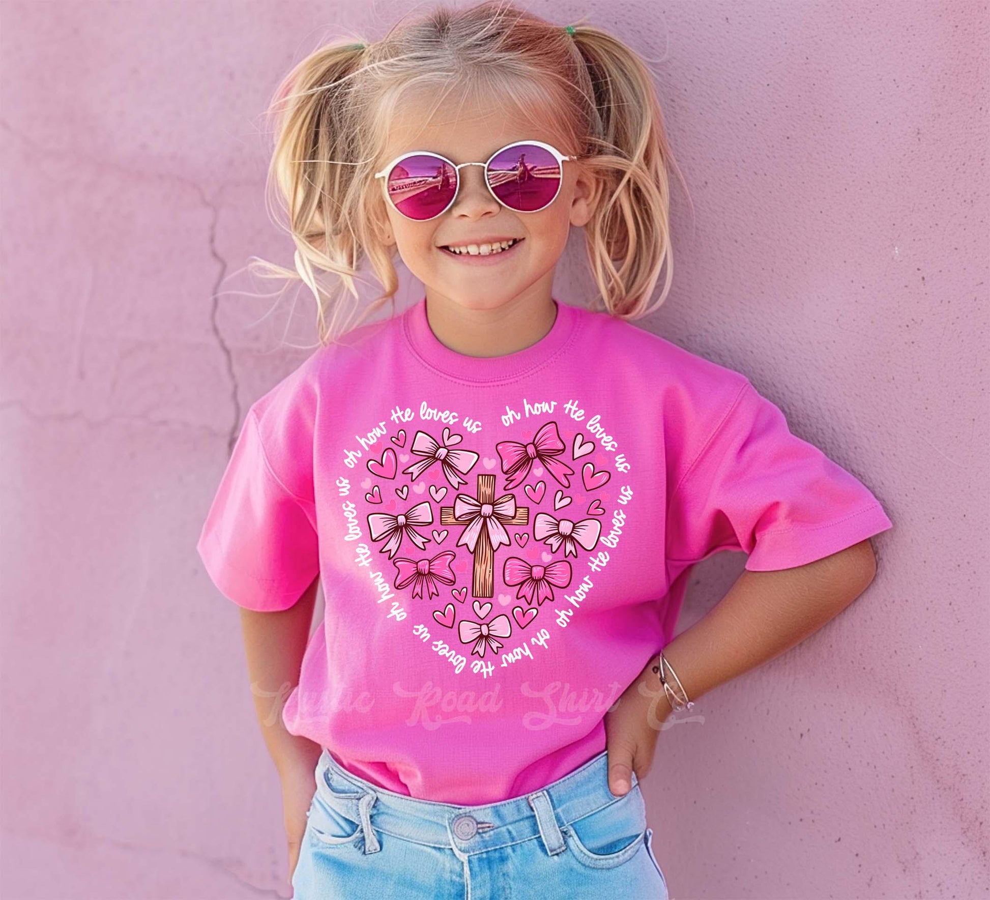 Girls Valentines Shirt, Jesus Heart Shirt, Toddler Valentine Shirt, Kids Valentines Shirt