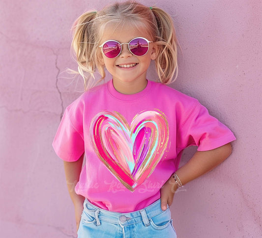 Girls Valentines Shirt, Heart Shirt, Toddler Valentine Shirt, Kids Valentines Shirt