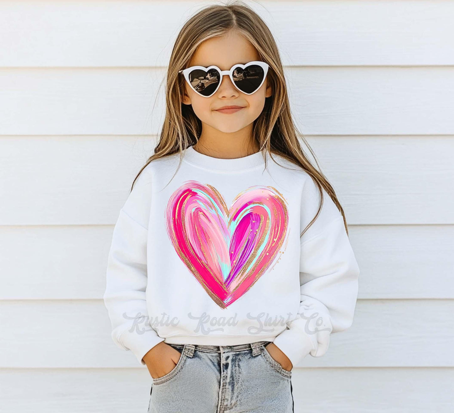 Girls Valentines Sweatshirt, Heart Sweatshirt, Valentines Sweater, Toddler Valentines Shirt, Valentines Crewneck