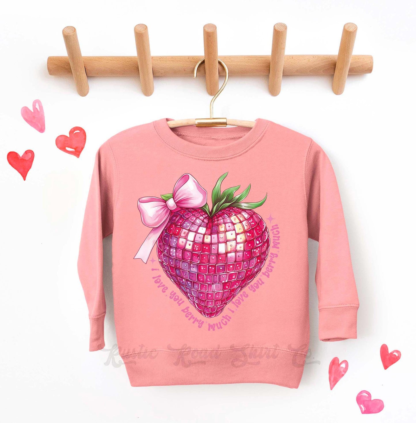 Girls Valentines Sweatshirt, I Love you Berry Much Sweatshirt, Valentines Sweater, Toddler Valentines Shirt, Valentines Crewneck