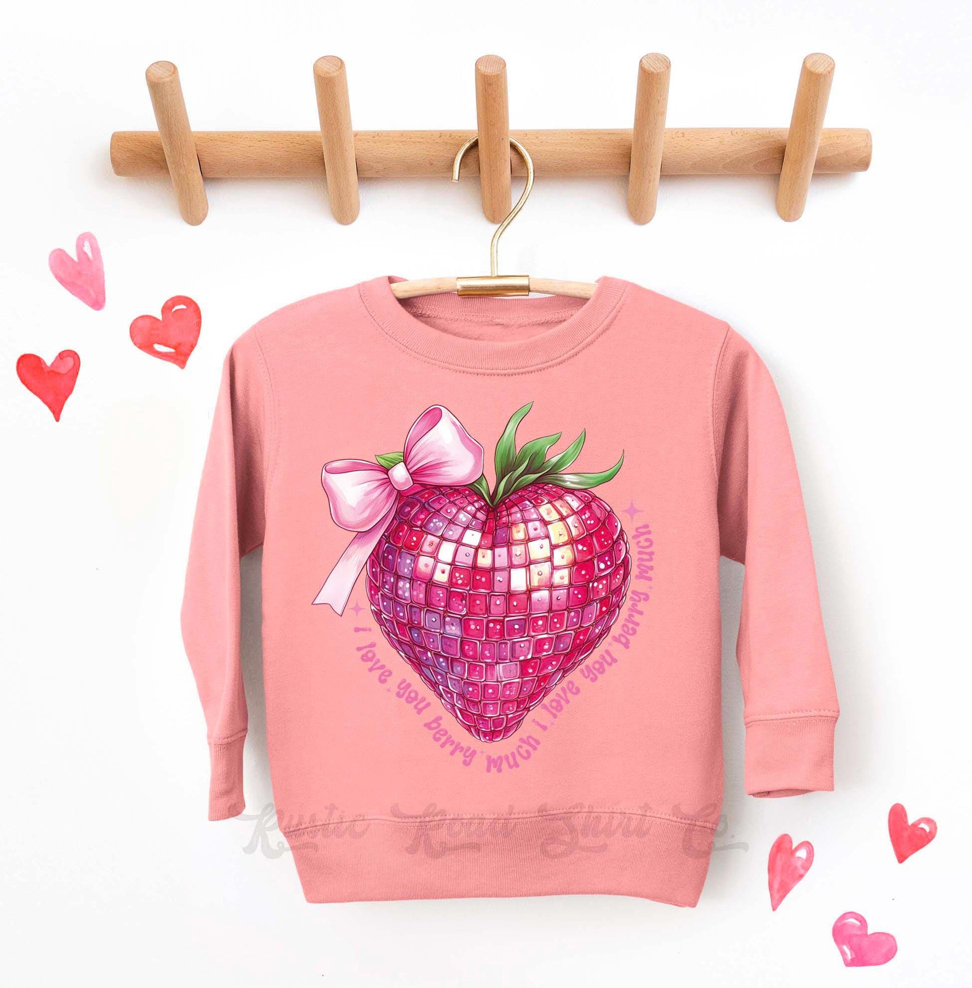 Girls Valentines Sweatshirt, I Love you Berry Much Sweatshirt, Valentines Sweater, Toddler Valentines Shirt, Valentines Crewneck