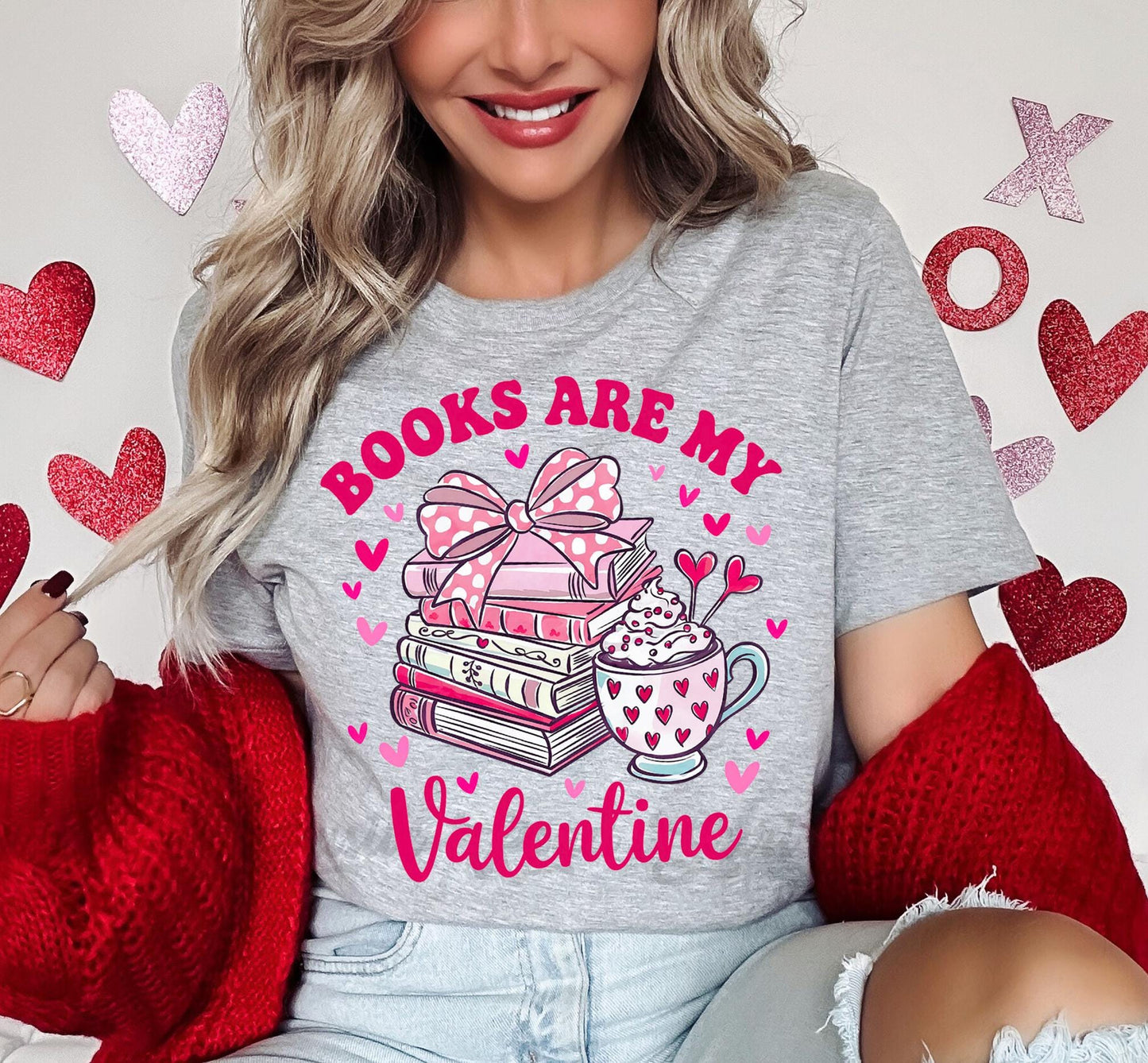 Books are My Valentine Shirt, Valentine Shirt, Teacher Valentine Shirt, Girls Valentine Shirt