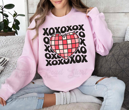 XOXO Valentines Sweatshirt, Valentines Day Sweater, Valentines Crewneck, Teacher Valentines Gift