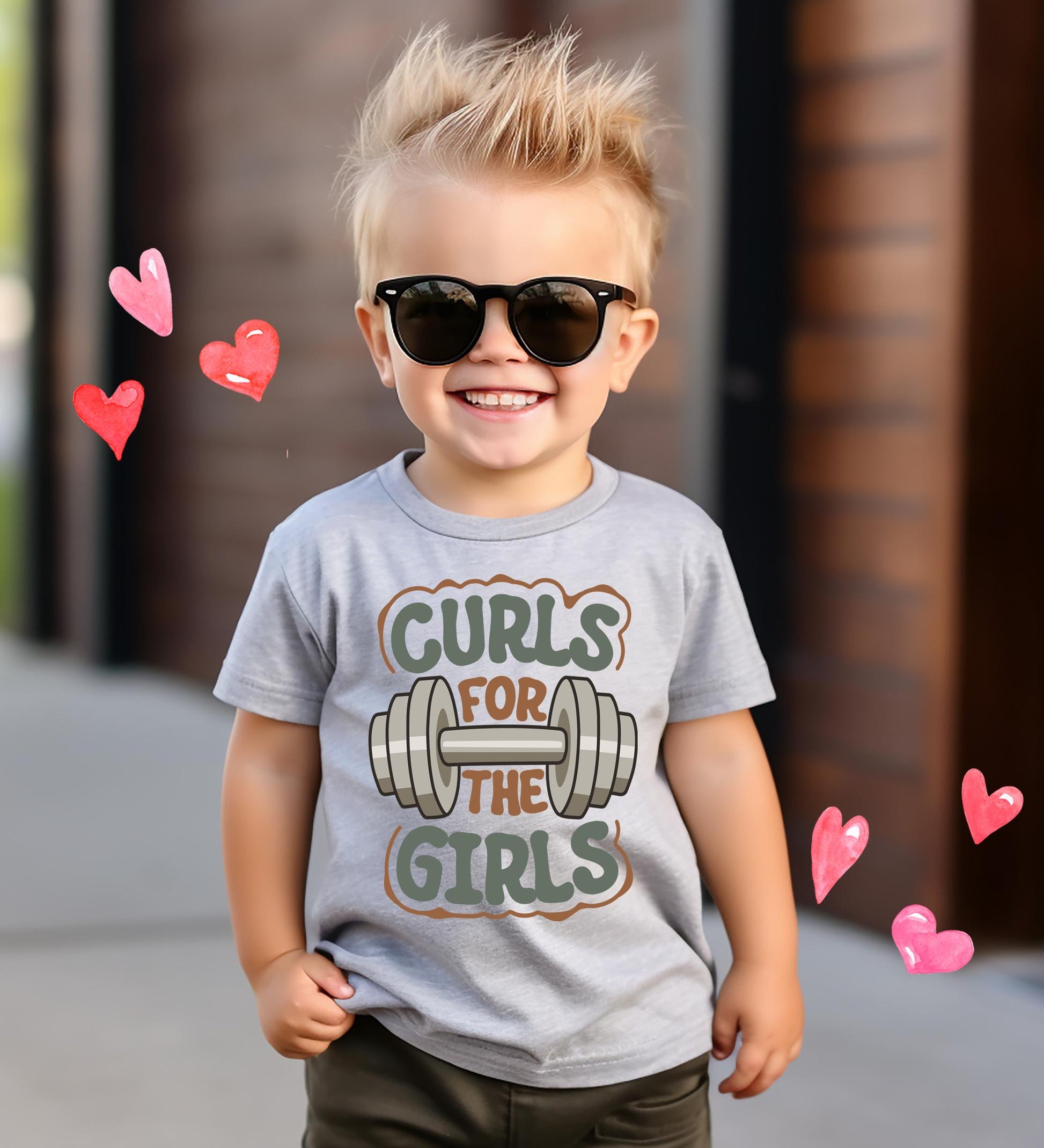 Boys Valentine Day Shirt, Curls for the Girls, Kids Valentines Outfit, XOXO Shirt, Toddler Valentine Shirt, Baby Valentine Outfit