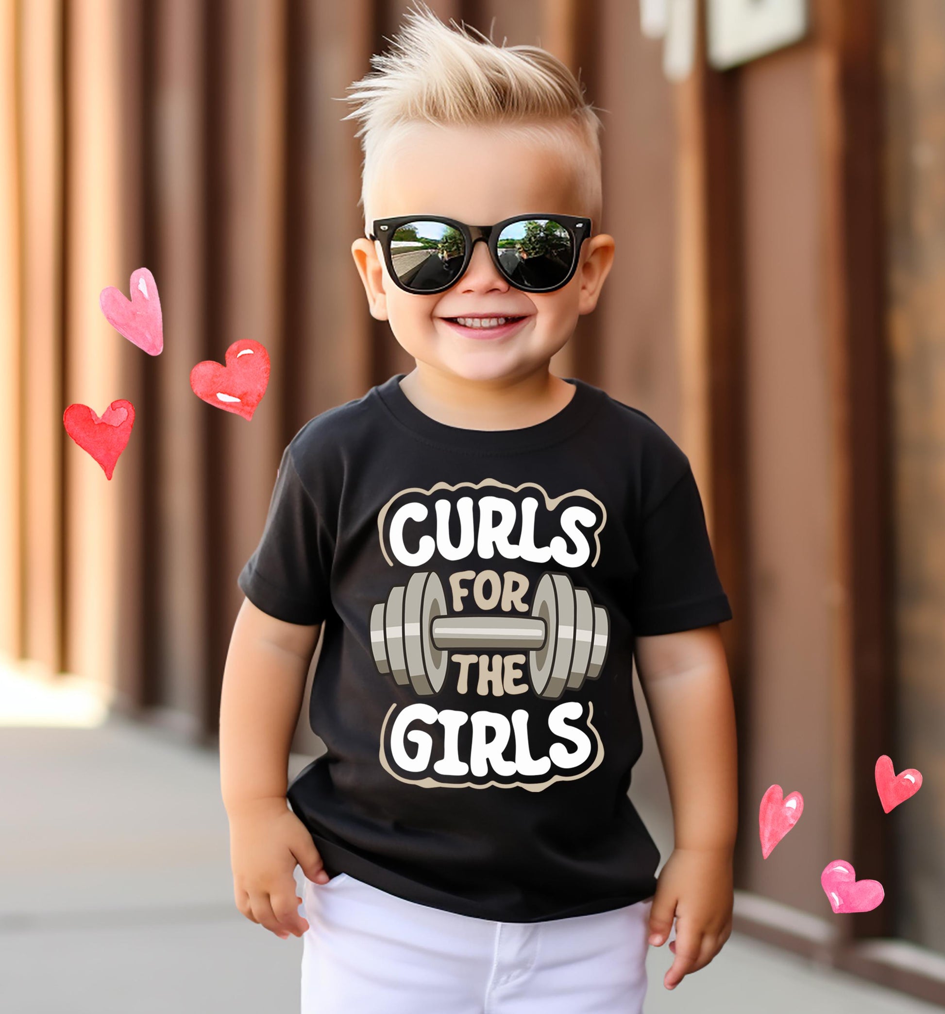 Boys Valentine Day Shirt, Curls for the Girls, Kids Valentines Outfit, XOXO Shirt, Toddler Valentine Shirt, Baby Valentine Outfit