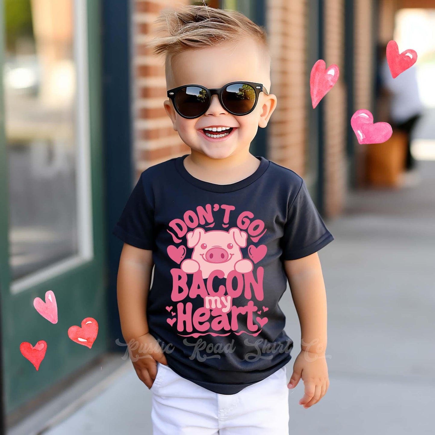 Boys Valentine Day Shirt, Don't Go Bacon My Heart, Kids Valentines Outfit, XOXO Shirt, Toddler Valentine Shirt, Baby Valentine Outfit