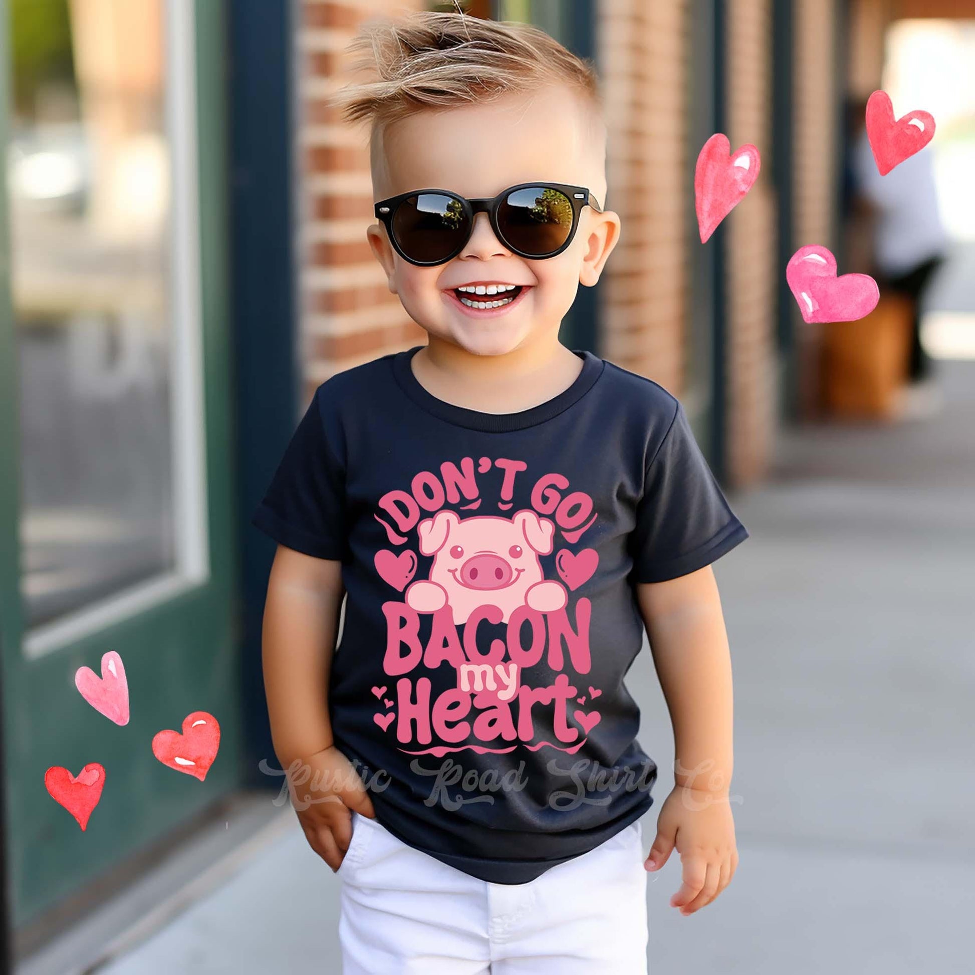 Boys Valentine Day Shirt, Don't Go Bacon My Heart, Kids Valentines Outfit, XOXO Shirt, Toddler Valentine Shirt, Baby Valentine Outfit