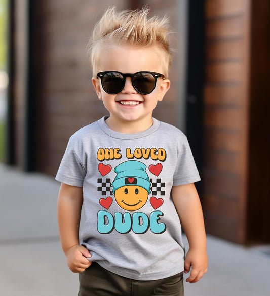 Boys Valentine Day Shirt, One Loved Dude Shirt, Kids Valentines Outfit, XOXO Shirt, Toddler Valentine Shirt, Baby Valentine Outfit