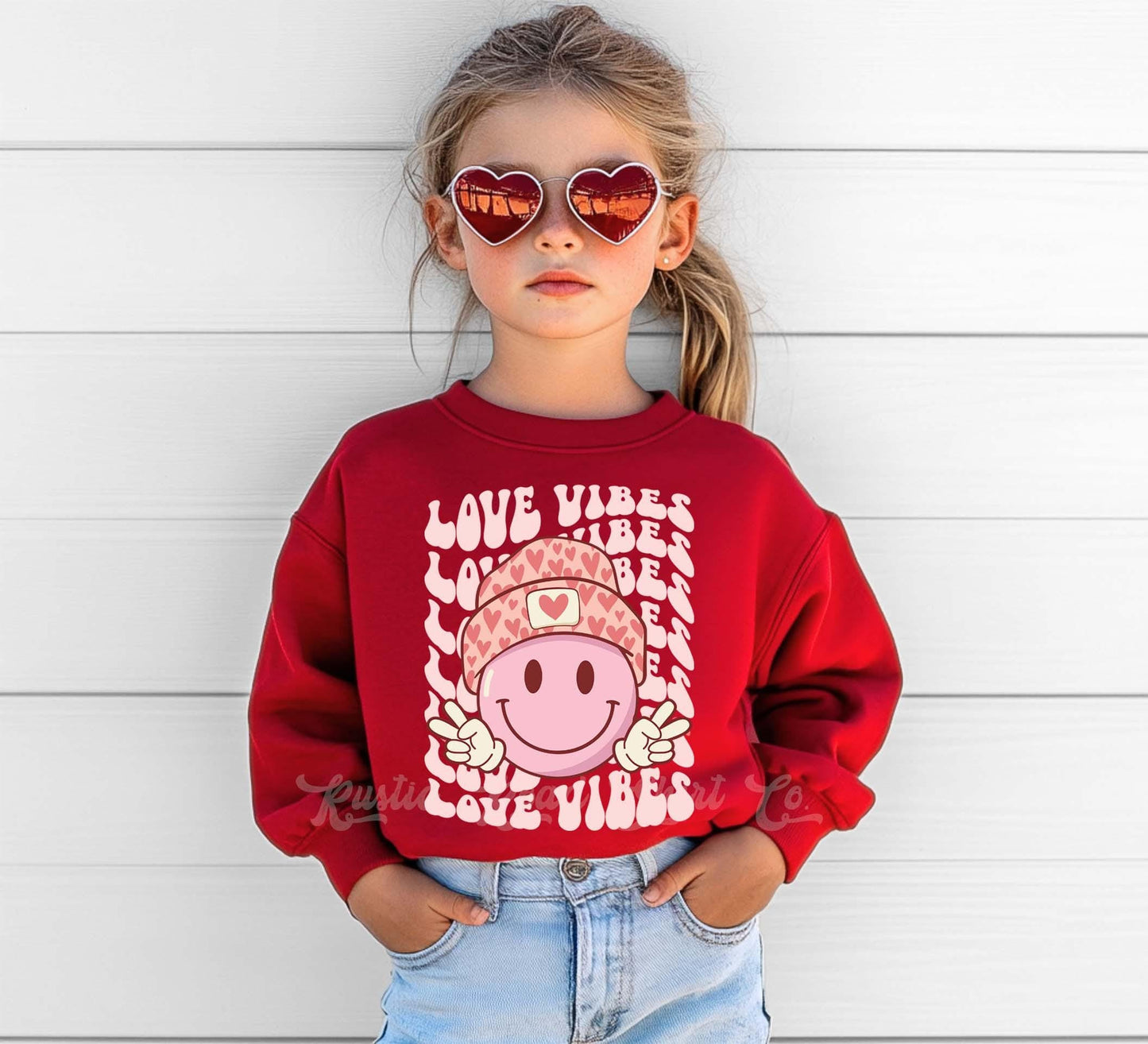 Girls Valentines Sweatshirt