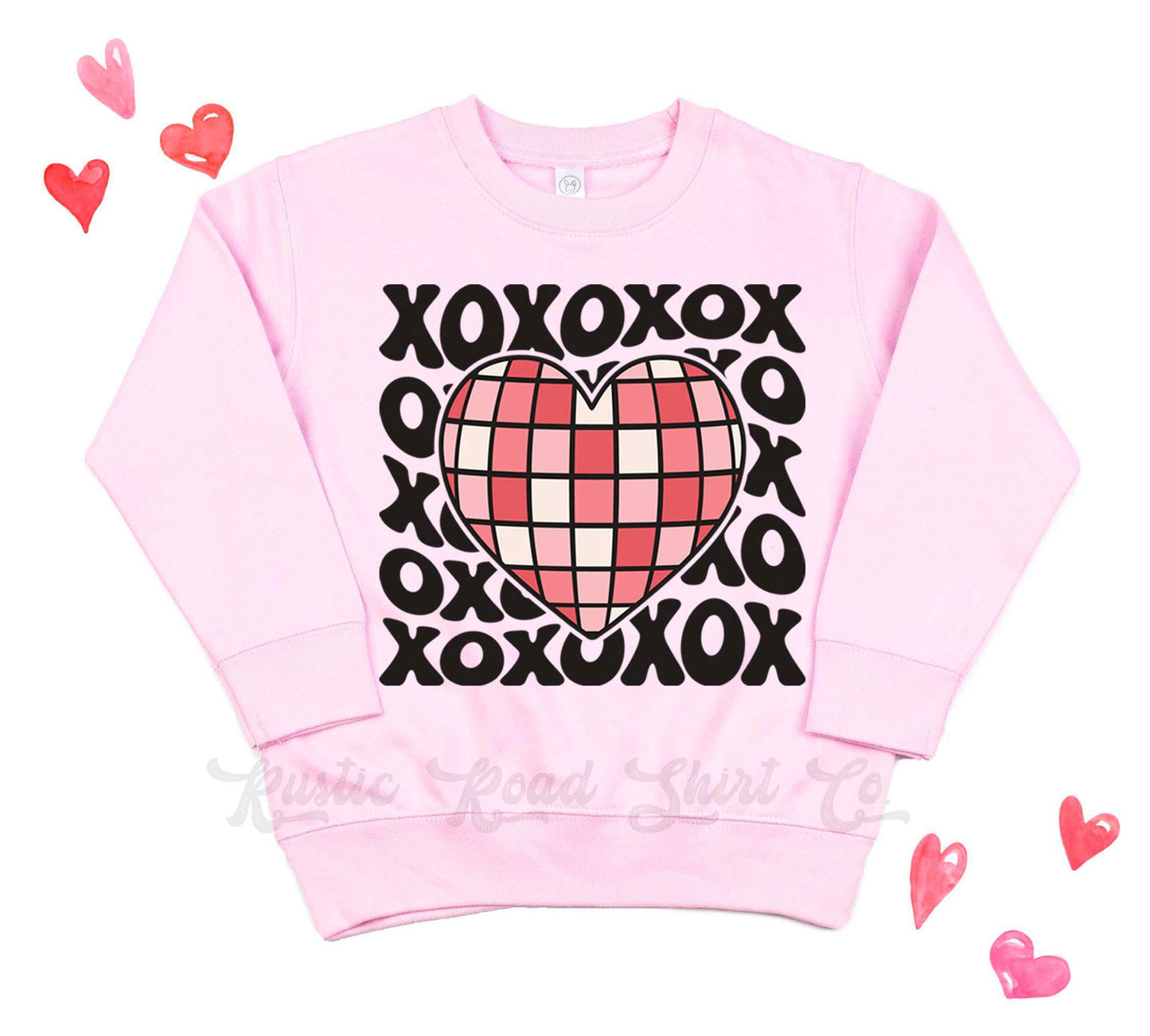 Girls Valentines Sweatshirt, XOXO Sweatshirt, Valentines Sweater, Toddler Valentines Shirt, Valentines Crewneck