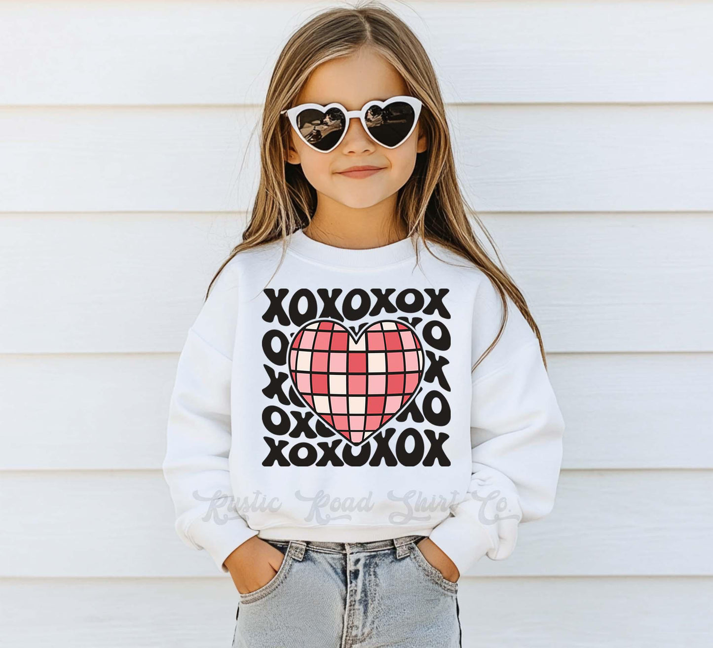 Girls Valentines Sweatshirt, XOXO Sweatshirt, Valentines Sweater, Toddler Valentines Shirt, Valentines Crewneck