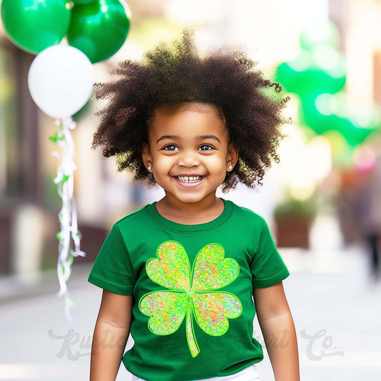 St Patricks Day Girls Shirt, Shamrock Shirt, Coquette Shamrock Shirt, Toddler St Patricks Day Shirt
