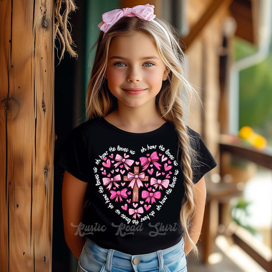 Girls Valentines Shirt, Jesus Heart Shirt, Toddler Valentine Shirt, Kids Valentines Shirt