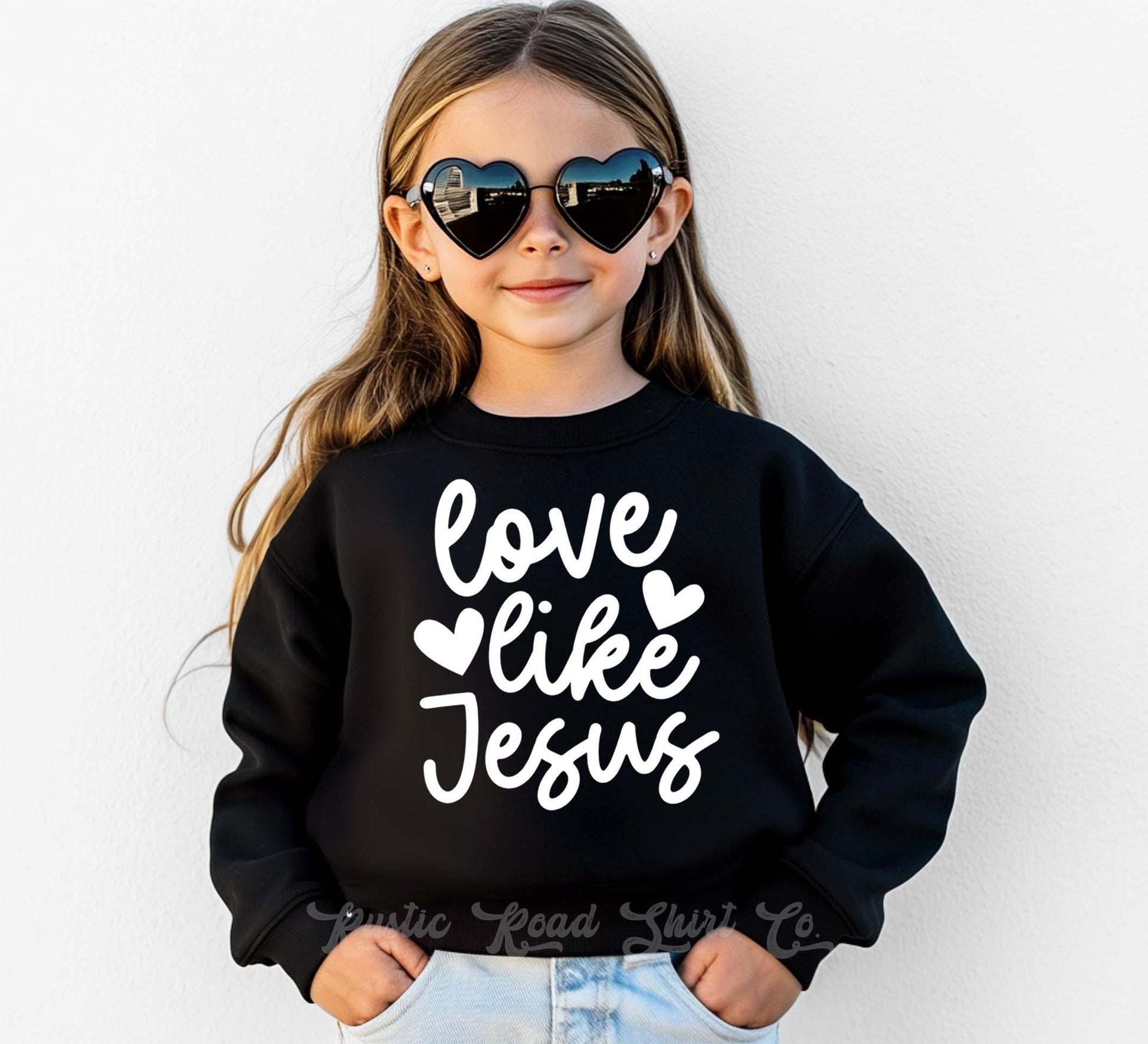 Girls Valentines Sweatshirt, Love Like Jesus Sweatshirt, Valentines Sweater, Toddler Valentines Shirt, Valentines Crewneck