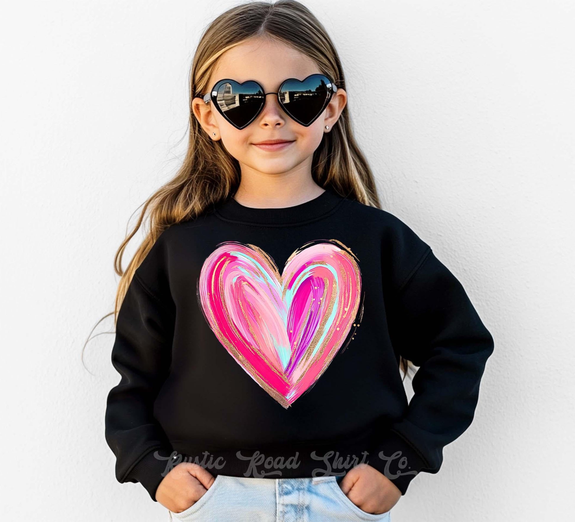 Girls Valentines Sweatshirt, Heart Sweatshirt, Valentines Sweater, Toddler Valentines Shirt, Valentines Crewneck