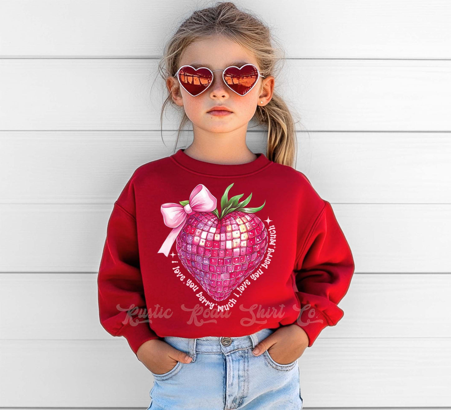 Girls Valentines Sweatshirt, I Love you Berry Much Sweatshirt, Valentines Sweater, Toddler Valentines Shirt, Valentines Crewneck