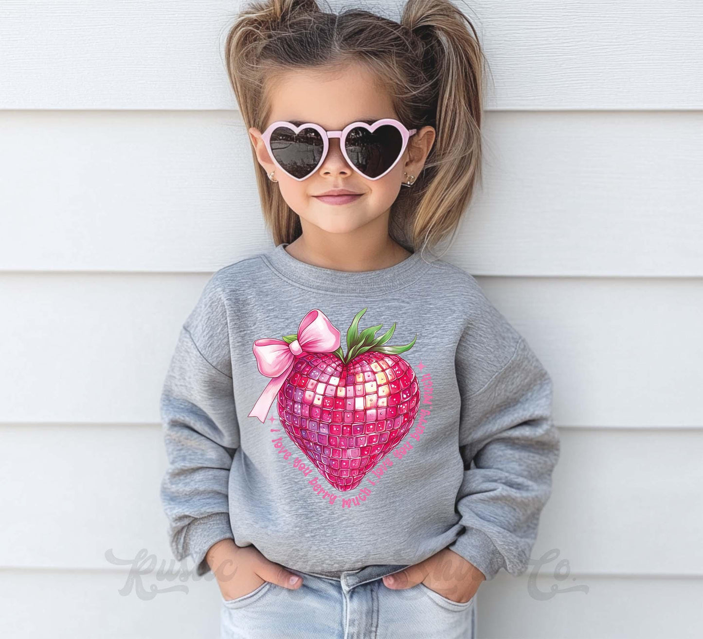 Girls Valentines Sweatshirt, I Love you Berry Much Sweatshirt, Valentines Sweater, Toddler Valentines Shirt, Valentines Crewneck