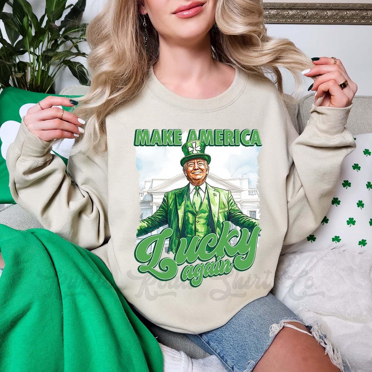 Trump St Patricks Day Sweatshirt, Funny St Paddys Sweatshirt, Irish Womens Sweatshirt