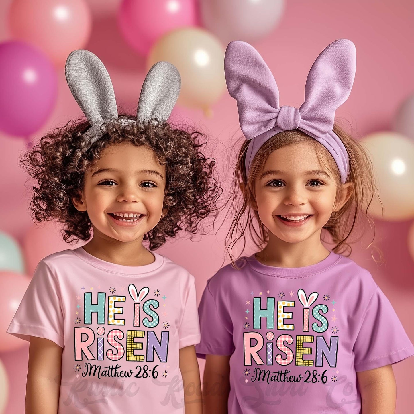Girls Easter Shirt, He is Risen Shirt, Toddler Easter Outfit, Easter Basket Gift 223