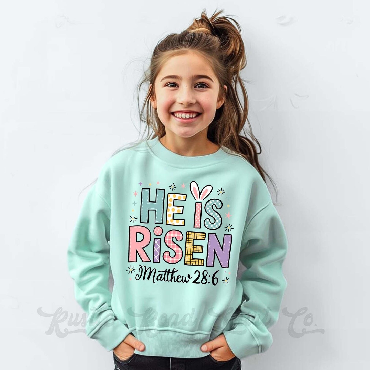 Easter Sweatshirt, He is Risen Sweatshirt, Toddler Easter Outfit, Easter Basket Gift 67