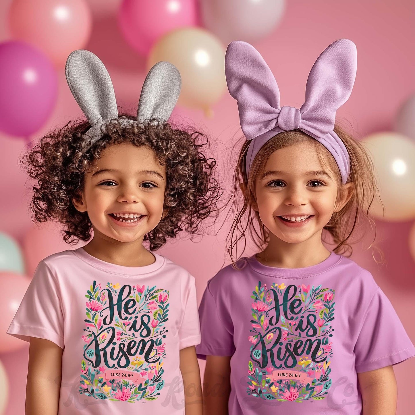 Girls Easter Shirt, He is Risen Shirt, Toddler Easter Outfit, Easter Basket Gift 233