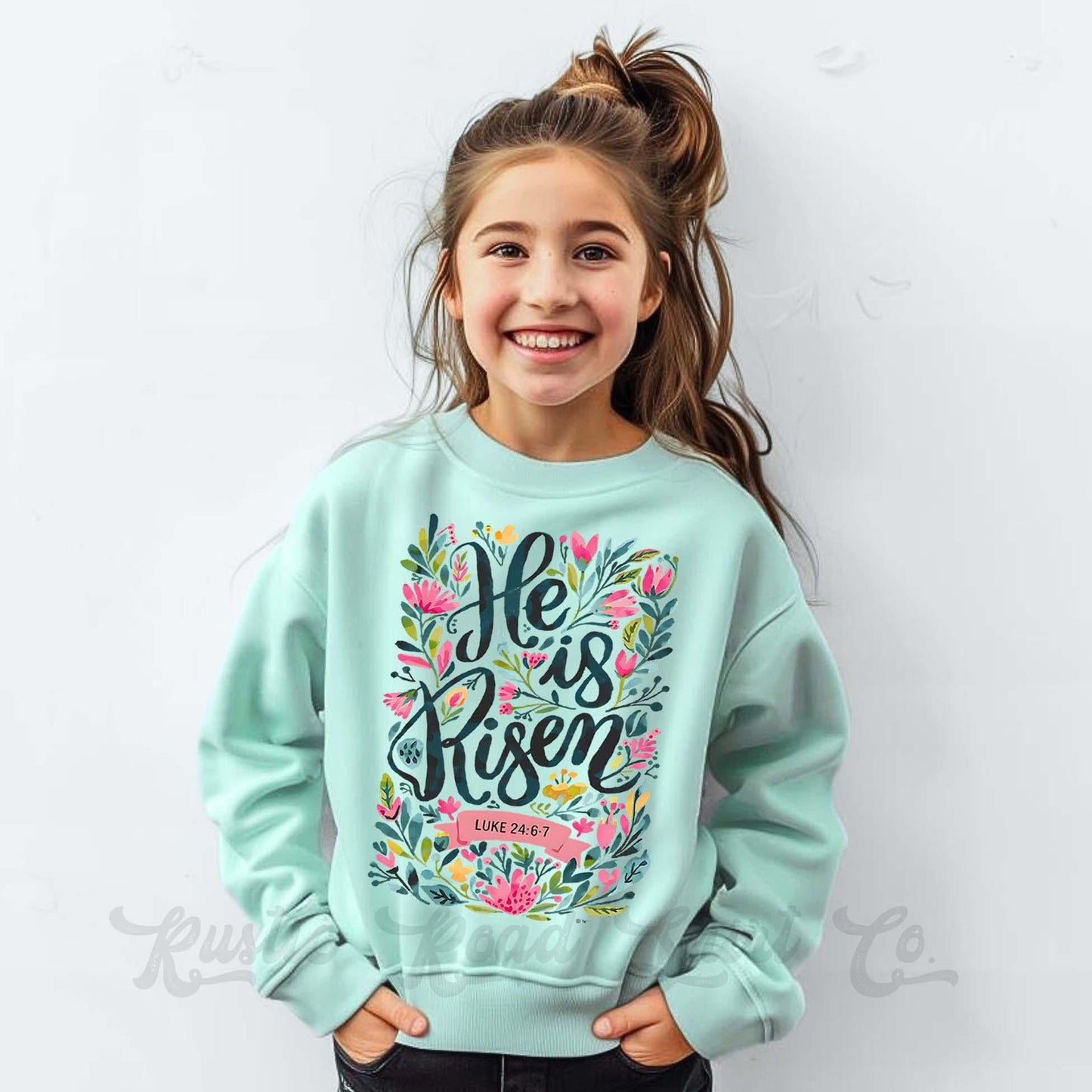 Easter Sweatshirt, He is Risen Sweatshirt, Toddler Easter Outfit, Easter Basket Gift 119
