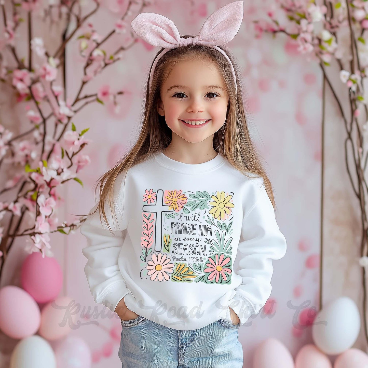 Easter Sweatshirt, I Will Praise Him Sweatshirt, Christian Sweatshirt, Toddler Easter Outfit, Easter Basket Gift 72