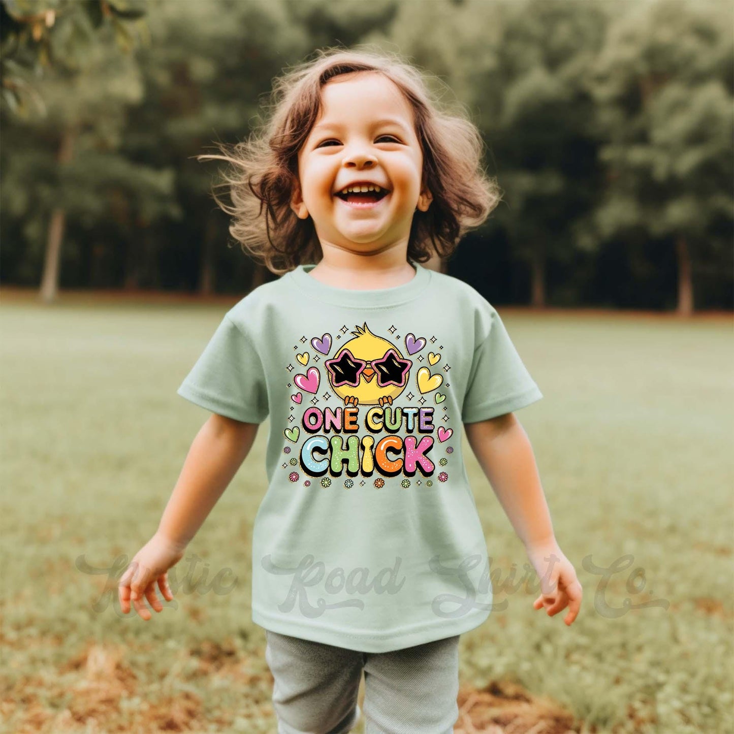 Girls Easter Shirt, One Cute Chick Shirt, Toddler Easter Outfit, Easter Basket Gift 229