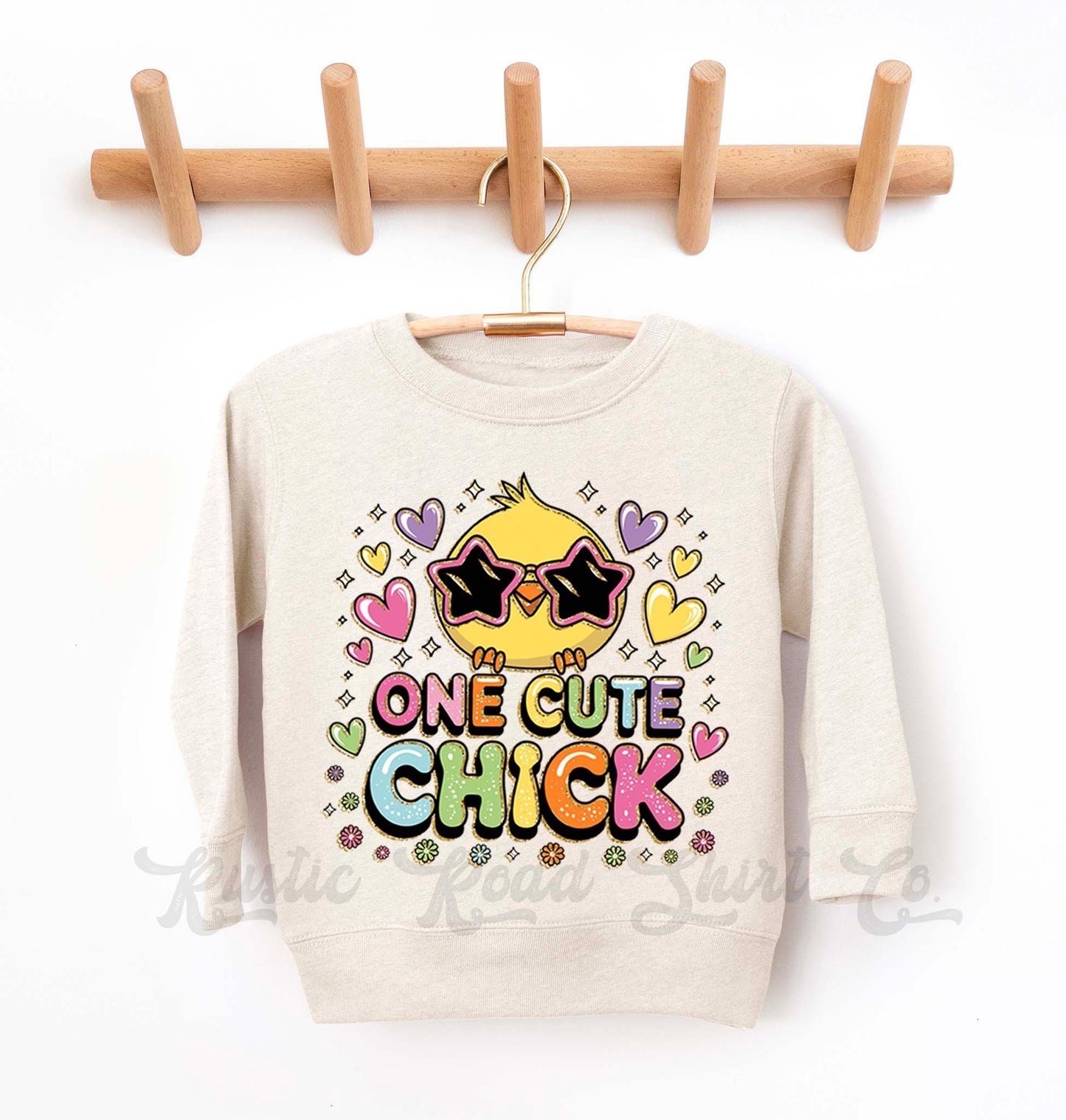 Easter Sweatshirt, One Cute Chick Sweatshirt, Toddler Easter Outfit, Easter Basket Gift 74