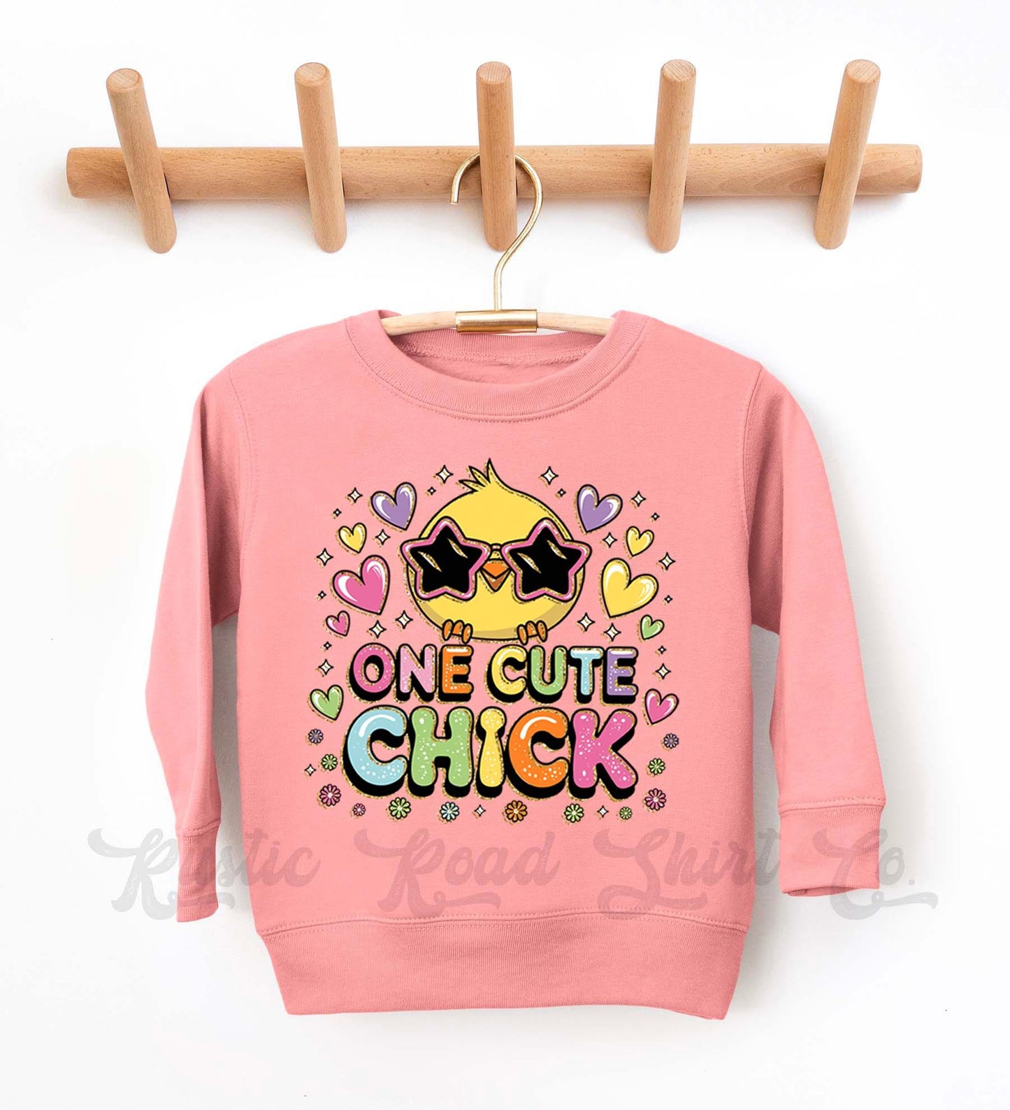 Easter Sweatshirt, One Cute Chick Sweatshirt, Toddler Easter Outfit, Easter Basket Gift 74