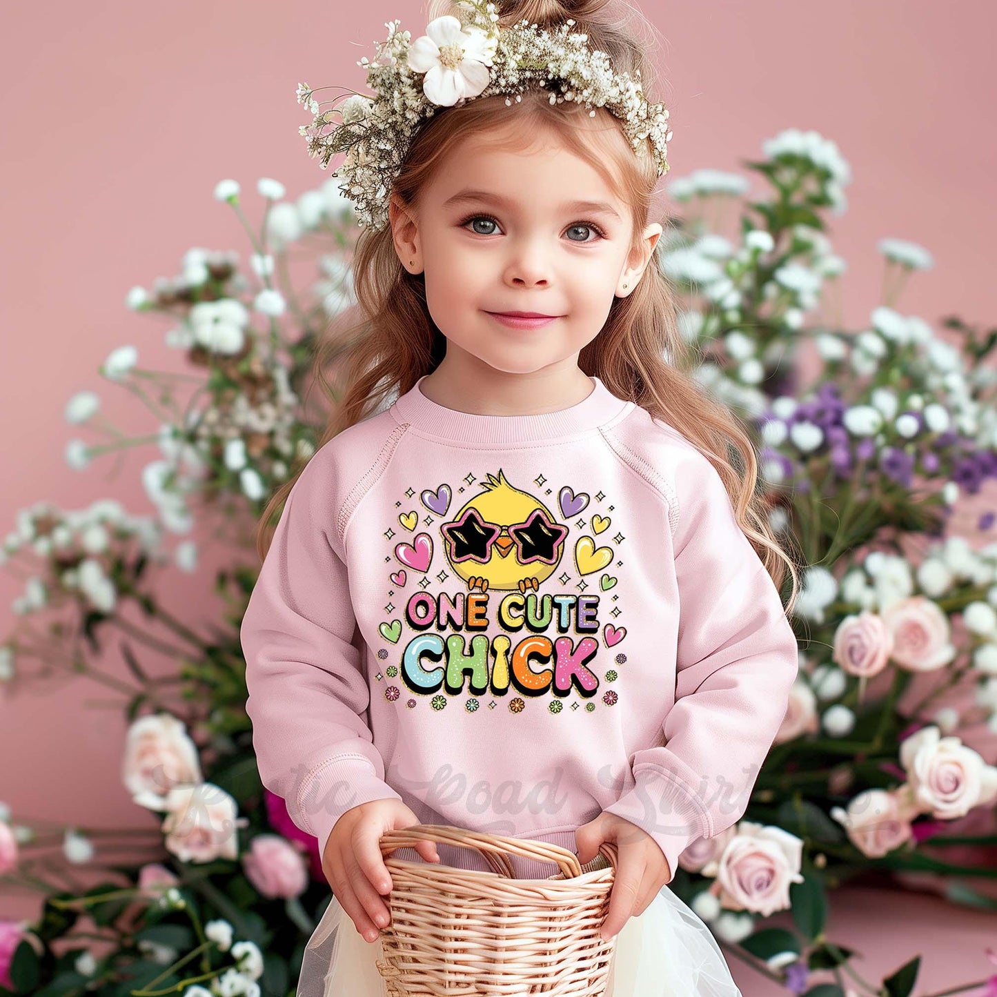 Easter Sweatshirt, One Cute Chick Sweatshirt, Toddler Easter Outfit, Easter Basket Gift 74
