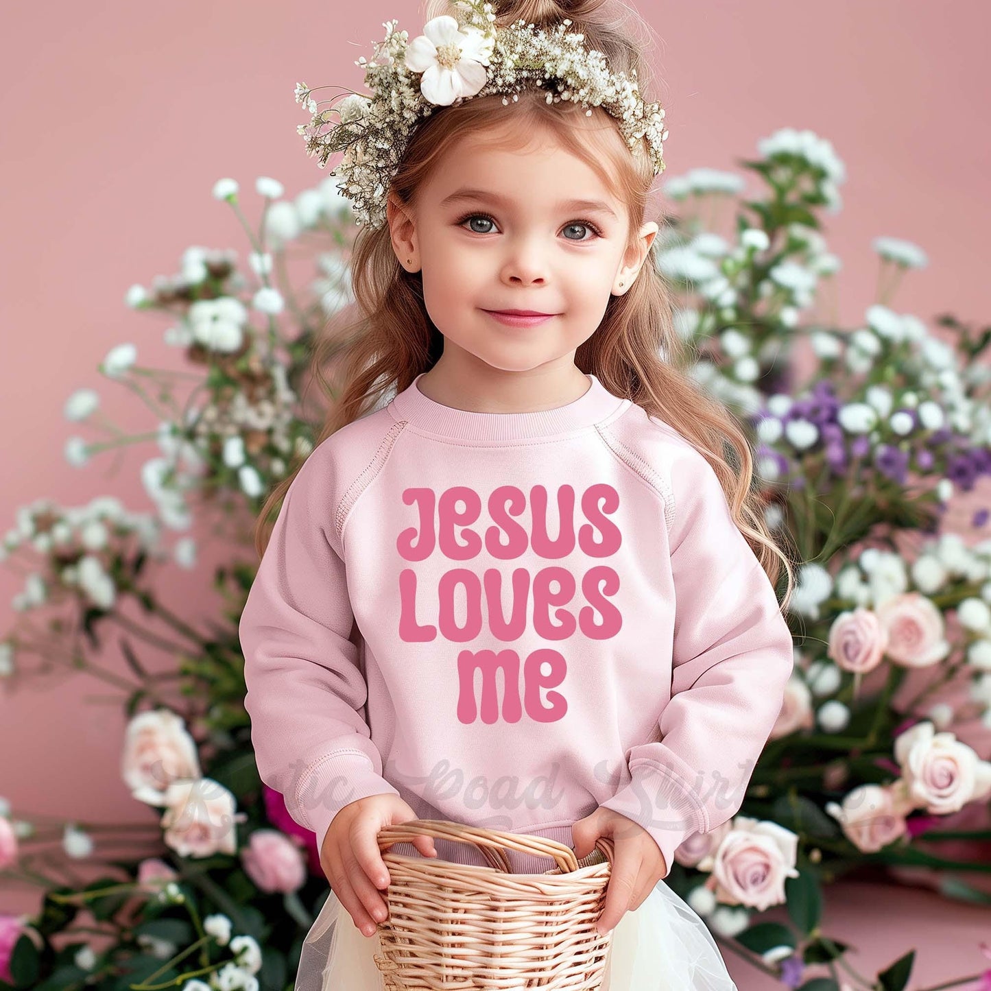 Girls Easter Sweatshirt, Jesus Loves Me Sweatshirt, Toddler Easter Outfit, Girls Easter Shirt, Boys Easter Shirt, Easter Basket Gift 87