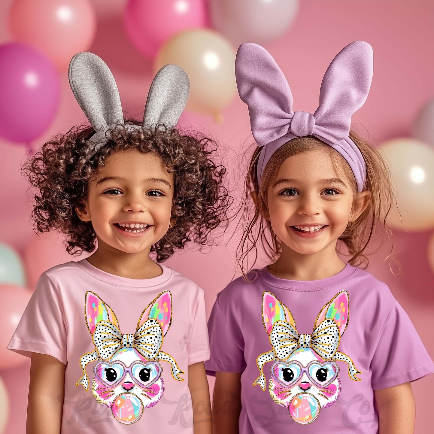 Girls Easter Shirt, Bubblegum Bunny Shirt, Coquette Easter Shirt, Toddler Easter Outfit, Easter Basket Gift 214